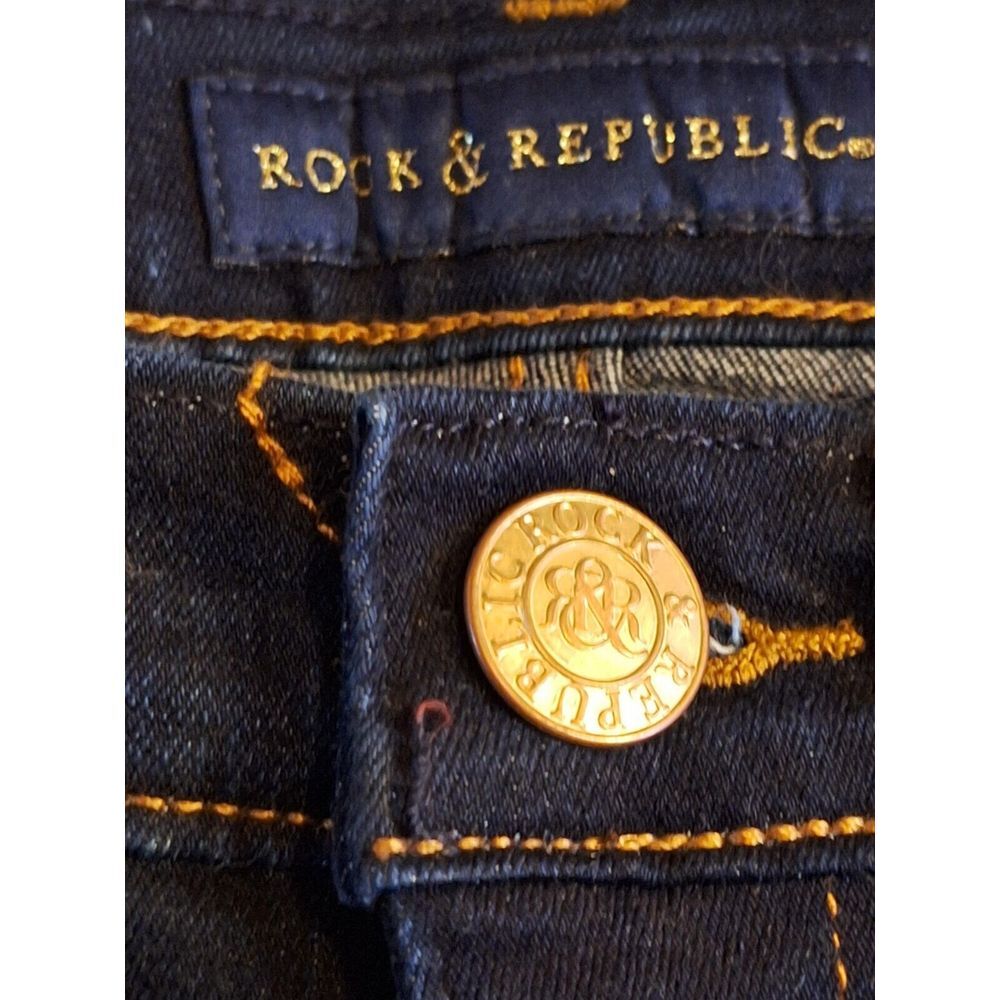 Rock & Republic Women's Jeans, Denim Rx Kasandra Bootcut 6M, R012338, Navy Blue - Picture 4 of 11